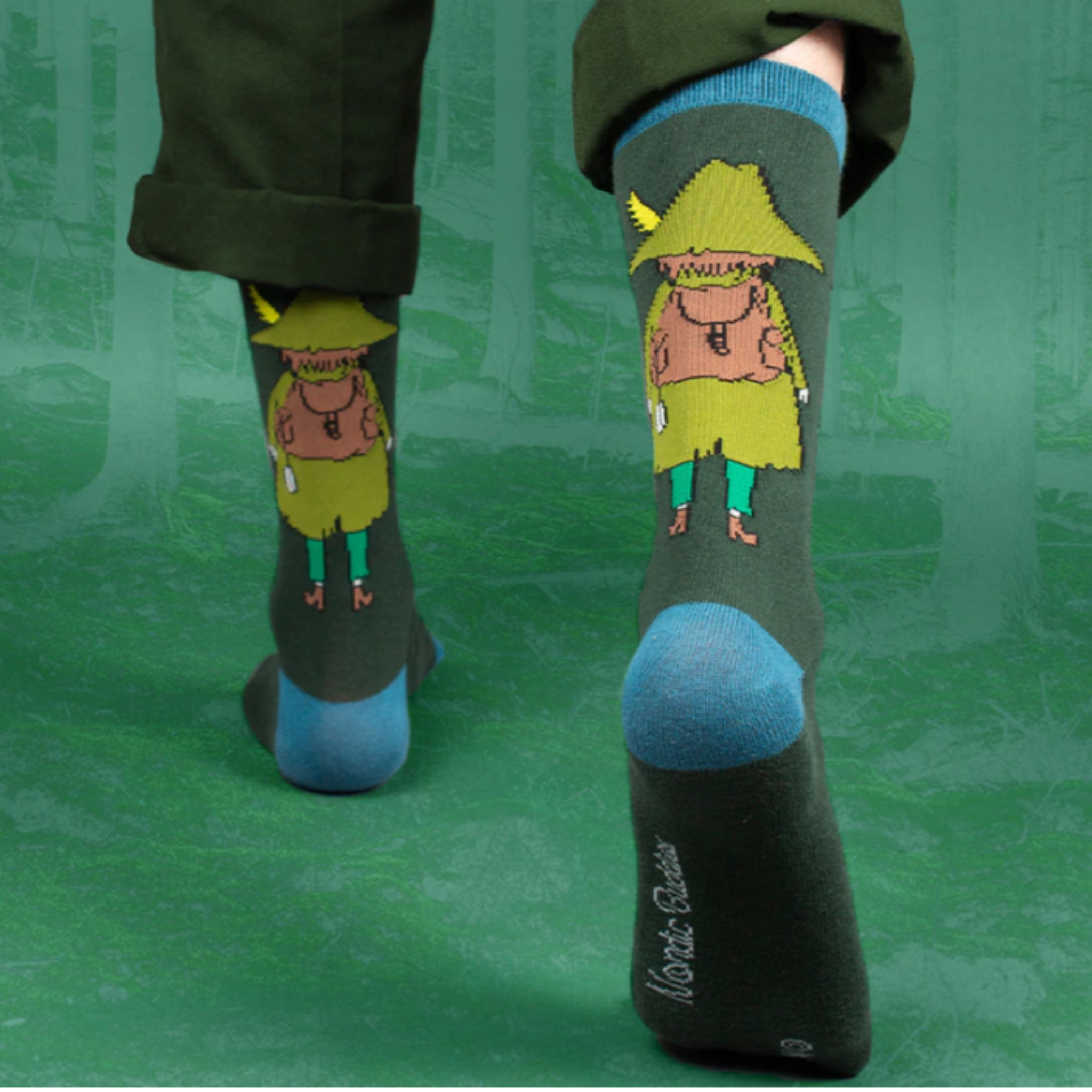 Snufkin Mens Socks, Green (6808684822593)