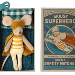 Maileg Super Hero Mouse, Little Brother in Matchbox (6589490528321)
