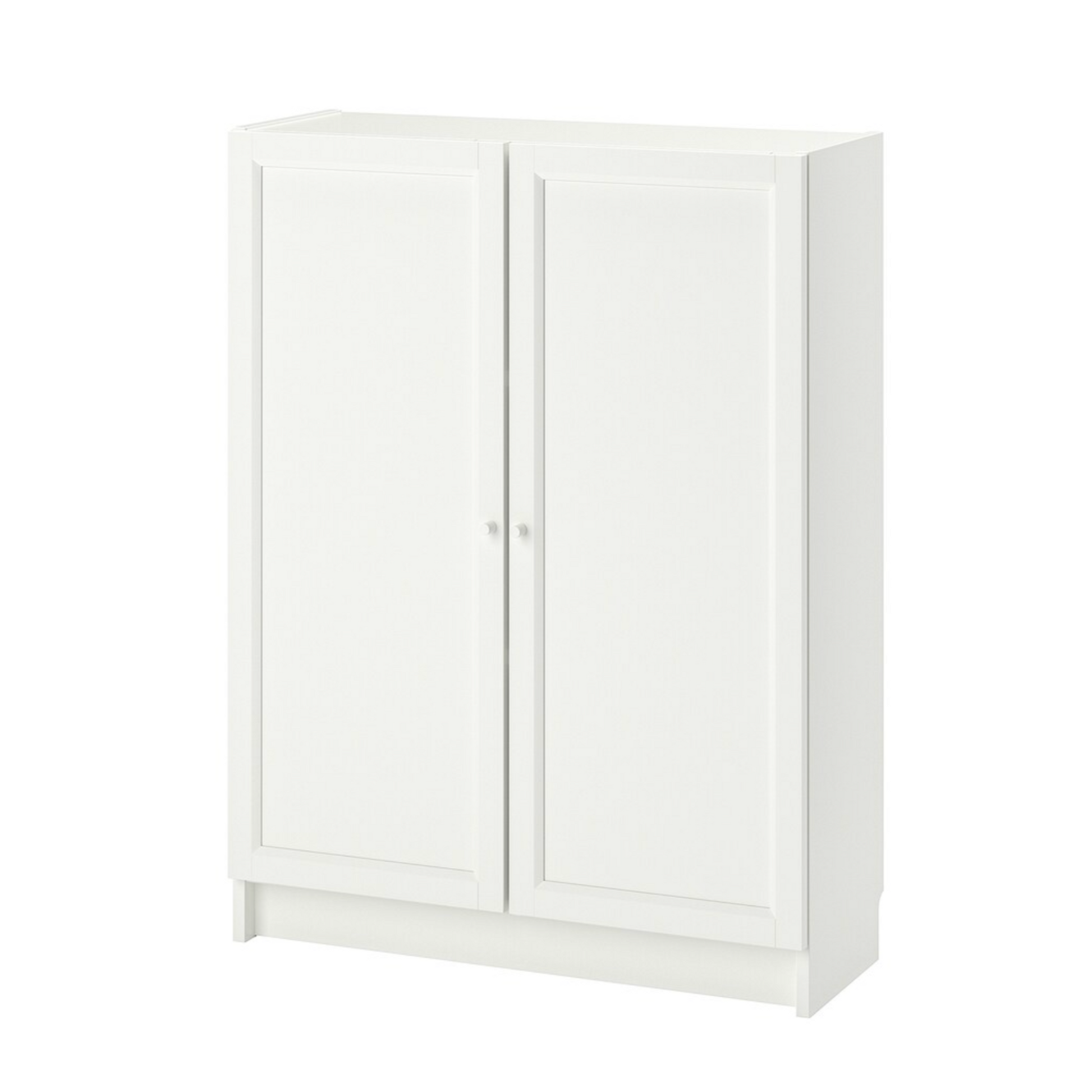Ikea Billy Bookcase with Oxberg Solid Doors, 80x30x106cm, White (8129586921759)