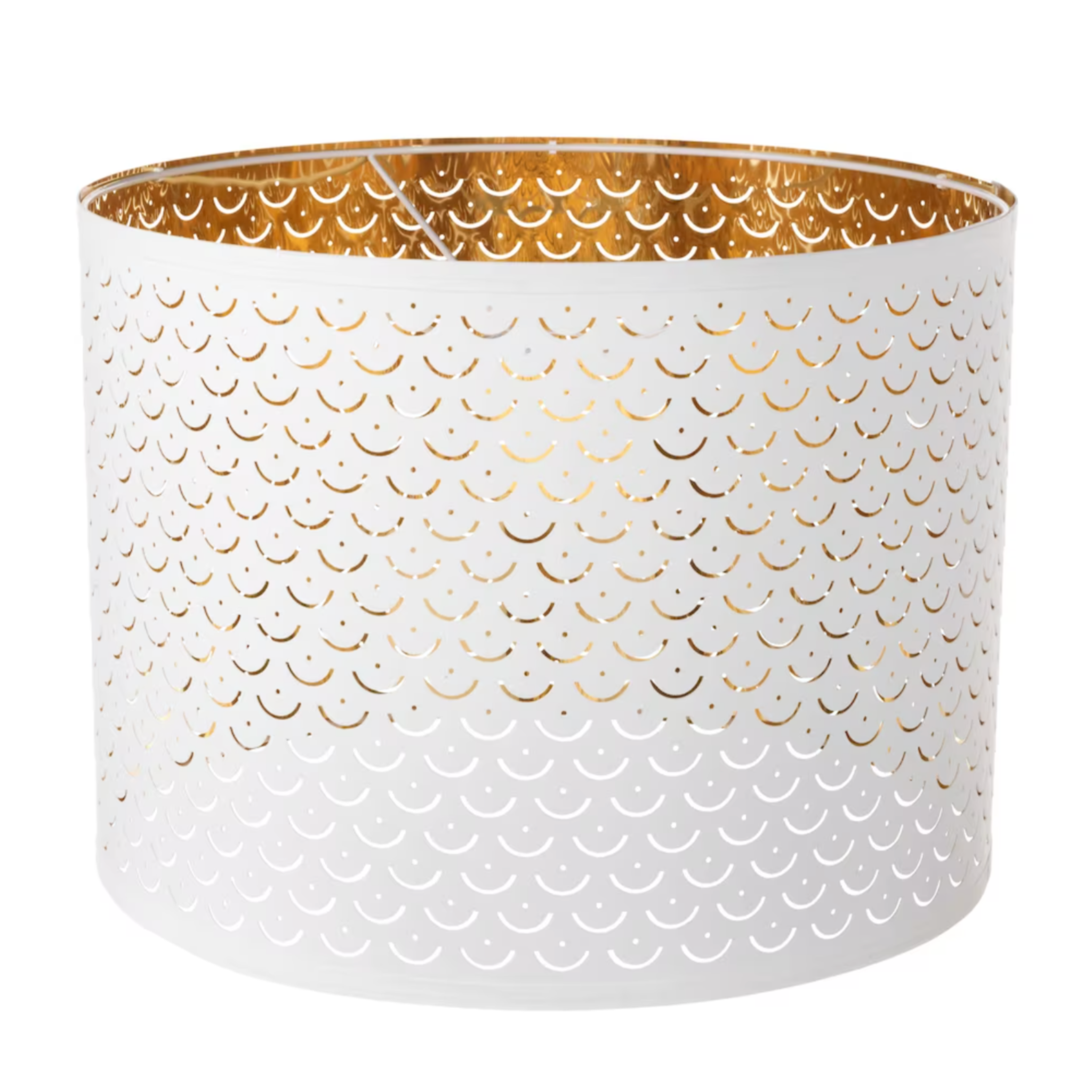 Ikea Nymö Lamp Shade, White/Brass, 44cm – Nordic Chill
