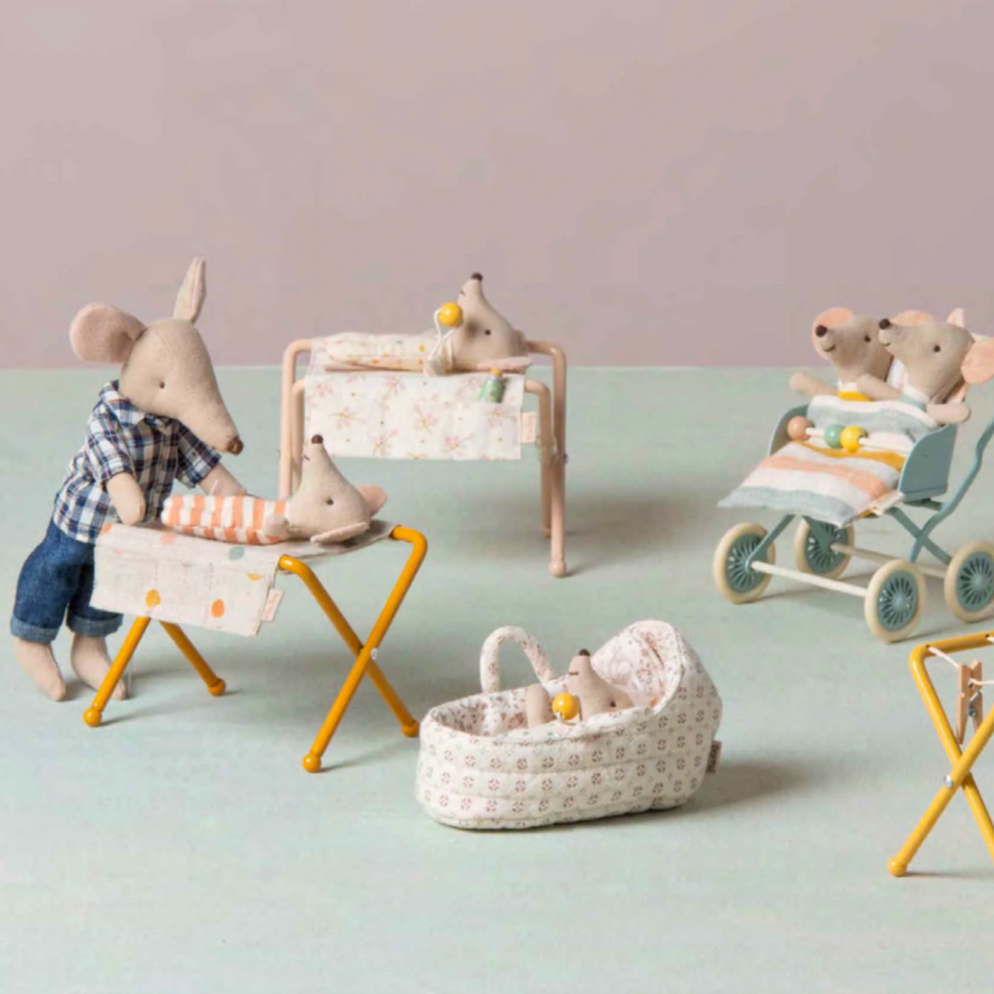 Maileg Nursery Table for Baby Mouse, Ocher (8155970175263)