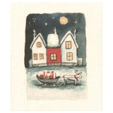 100% Biodegradable Dishcloth, Sleigh Under Stars (8769818853663)