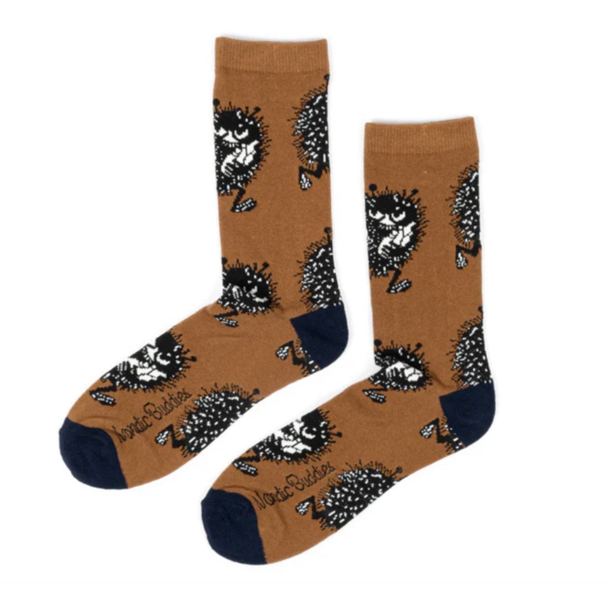 Stinky's Getaway Mens Socks, Coffee Brown (8332293046559)