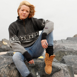 NORWOOL Icelandic 100% Wool Jumper Icestar, Womens, Grey (6561540243521)