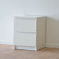 IKEA Malm 2-drawer Bedside Table, 40x48x55cm, White (3074909381)