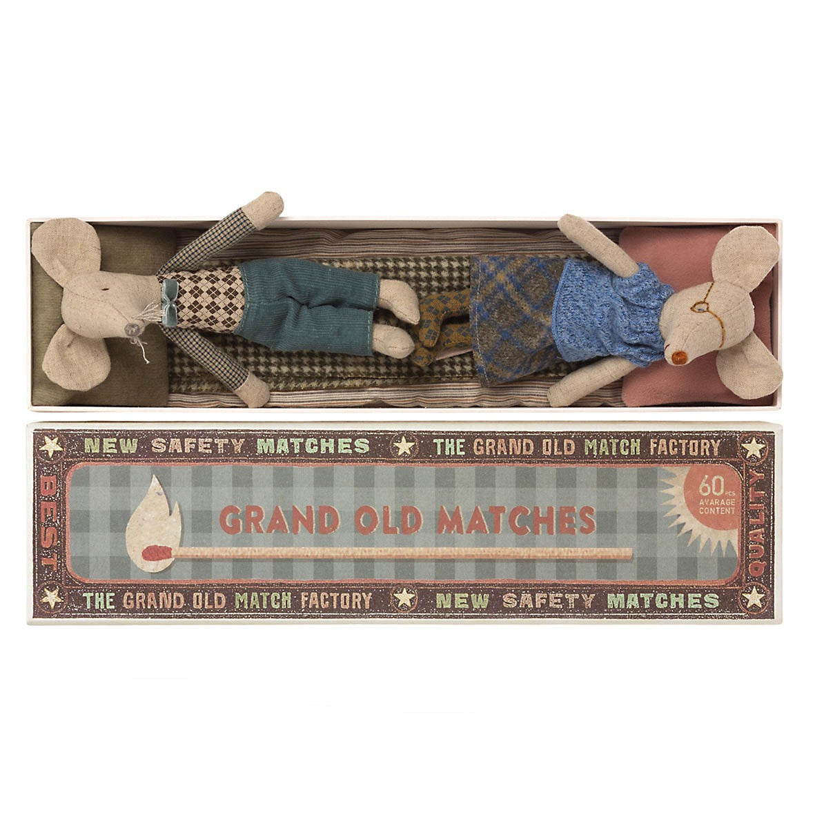 Maileg Grandma & Grandpa Mice in Matchbox (3955274252353)
