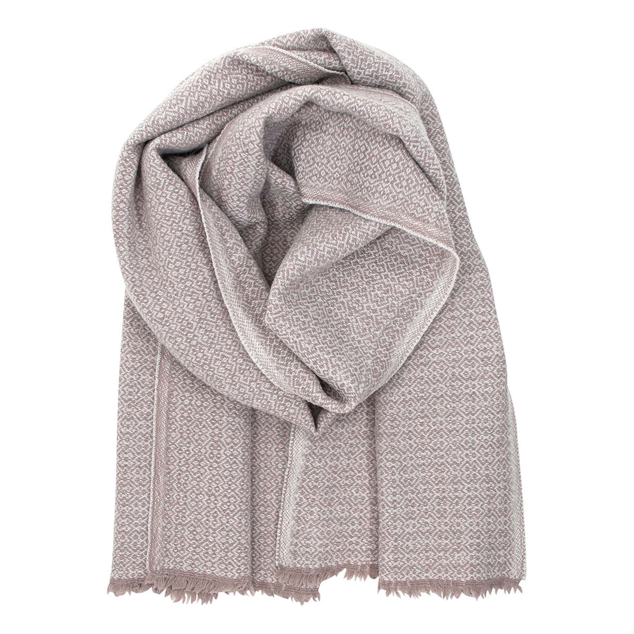 Koli Super Soft Merino Scarf, Beige-White – Nordic Chill