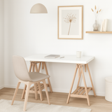 Ikea Lagkapten / Mittback Desk Combo, 120x60x73-96cm, White / Birch (8130978316575)