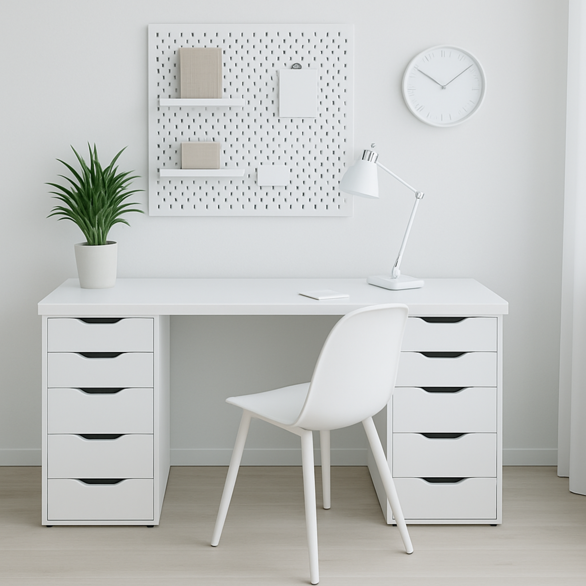 Ikea Lagkapten / Alex Desk Combo, 140x60x73cm, White (8130923168031)