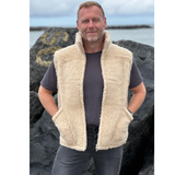 Merino Wool Vest, Natural Beige