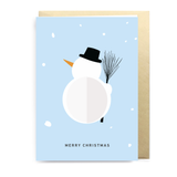 3D Card with Envelope, Snowman