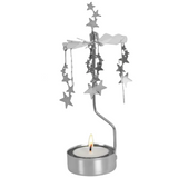 Night Sky Tea Light Carousel Chime, Silver