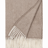 Alpina 100% Wool Throw 130x170cm, Brown