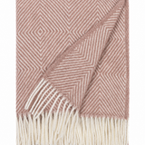 Alpina 100% Wool Throw 130x170cm, Dusty Rose