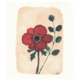 100% Biodegradable Dishcloth, Anemone Red