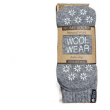 Snowflakes Anti-Slip Wool Socks, Dark Grey
