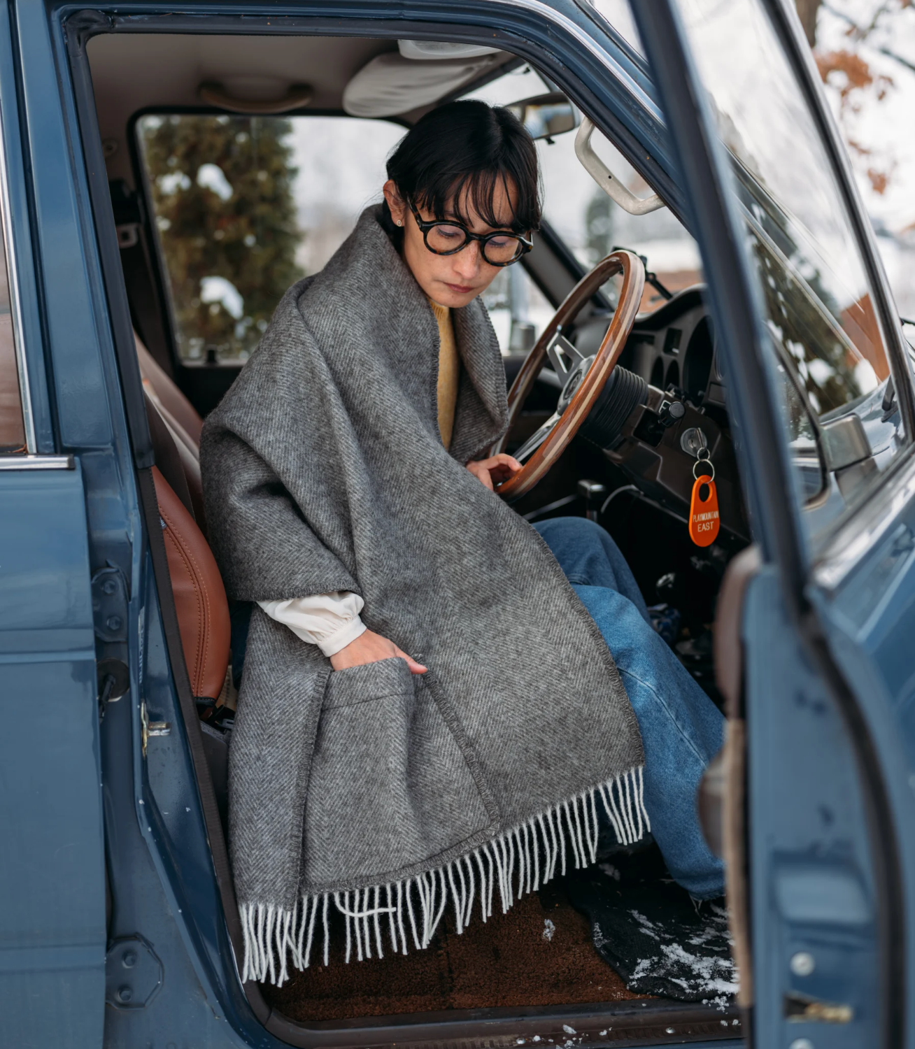 Arvo 100% Wool Pocket Shawl, Nature's Brown (10152667840799)