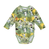 Moomin Busy Bees Baby Body, Green