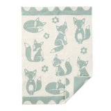 Klippan Premium Fox 100% Wool Baby Blanket, Duck Egg Blue