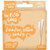 THE ECO GANG Bamboo/Cotton Bud 100-Pack, White Spiral