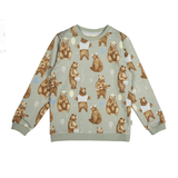 Bear Kids' Sweatshirt, Mint-Brown (10224815898911)