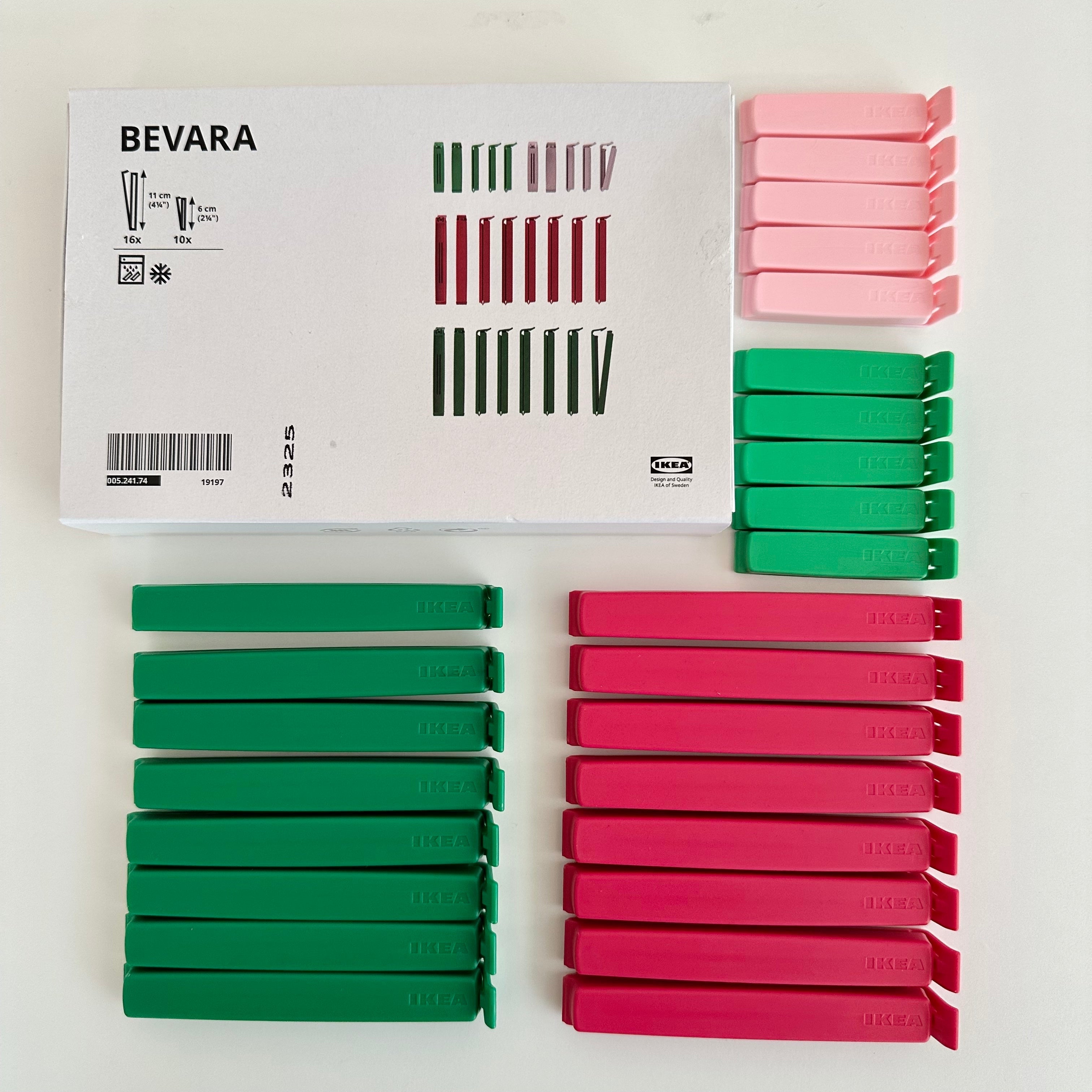 Ikea Bevara Bag Clips, 26-Pack (8775003767071)