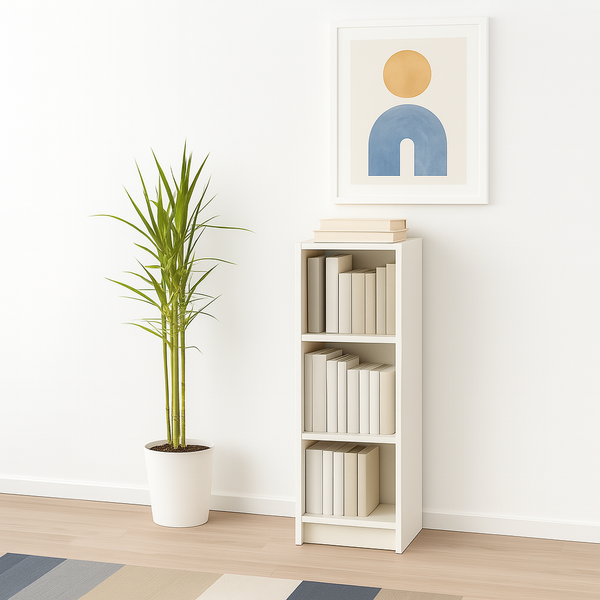 Ikea Billy Bookcase, 40x28x106cm, White – Nordic Chill