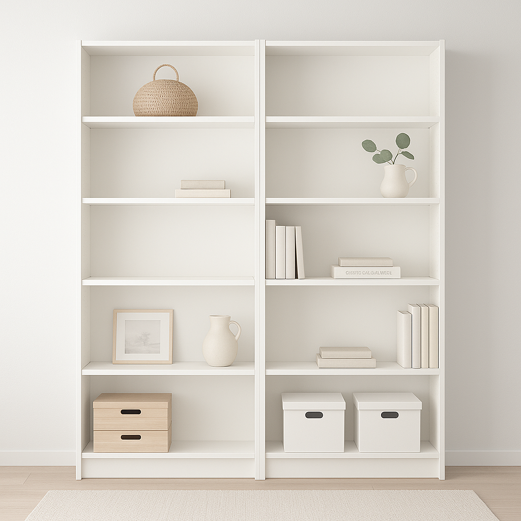 Ikea Billy Bookcase, 160x28x202cm, White (8129589051679)