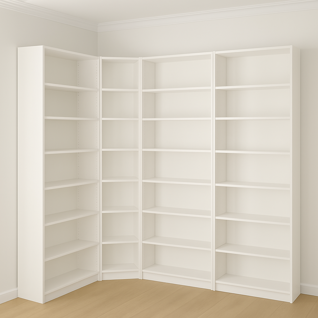 Ikea Billy Bookcase Corner Unit, 280x28x237cm, White (8129683751199)