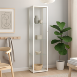Ikea Blåliden Glass-Door Cabinet, White, 35x32x151cm (8884395868447)