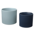 Ikea Daksjus Pots 2-Pack, Blue/Navy (9467457700127)