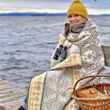 Brunkulla (Brown Hill) 100% Wool Blanket, Nature