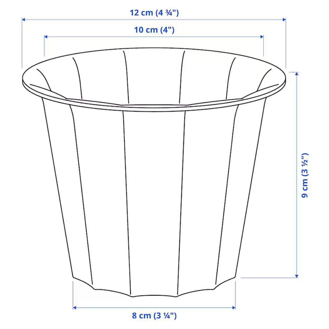 Ikea Buskverk Recycled Plant Pot 9cm (9478751879455)