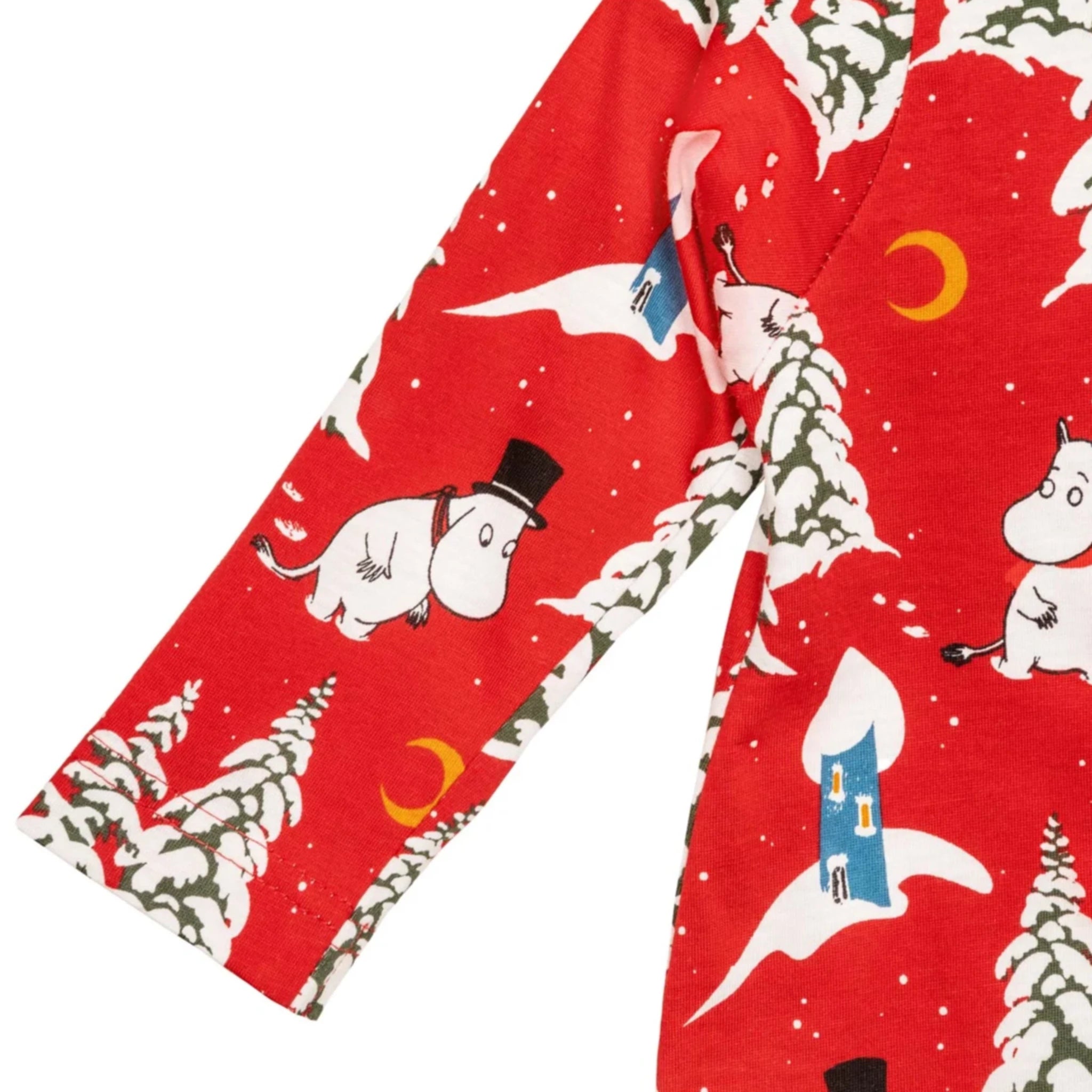 Moomins Winter Night Baby Pyjamas, Dark Red (8745502966047)