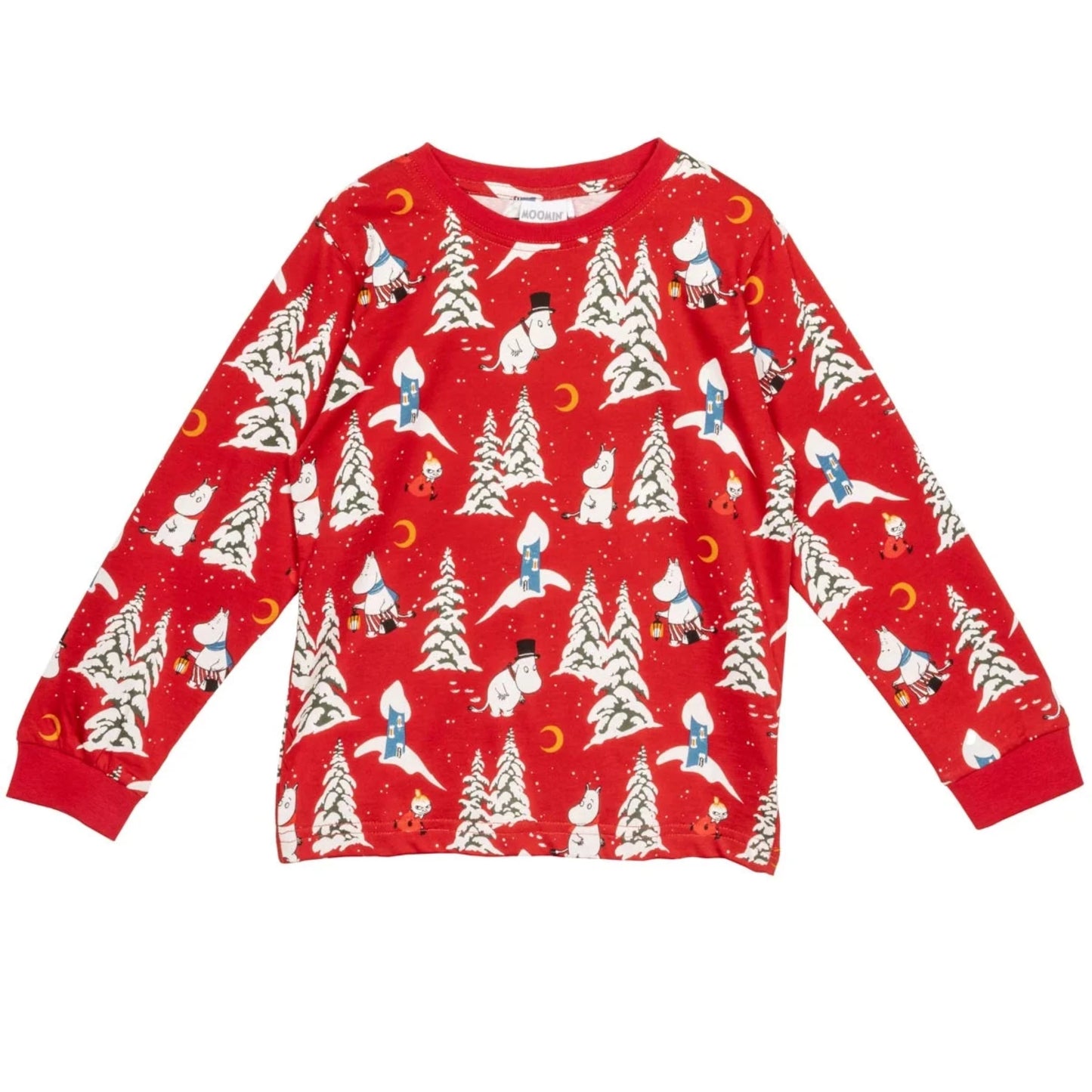 Moomin Winter Night Kids Pyjamas, Dark Red (8745541533983)