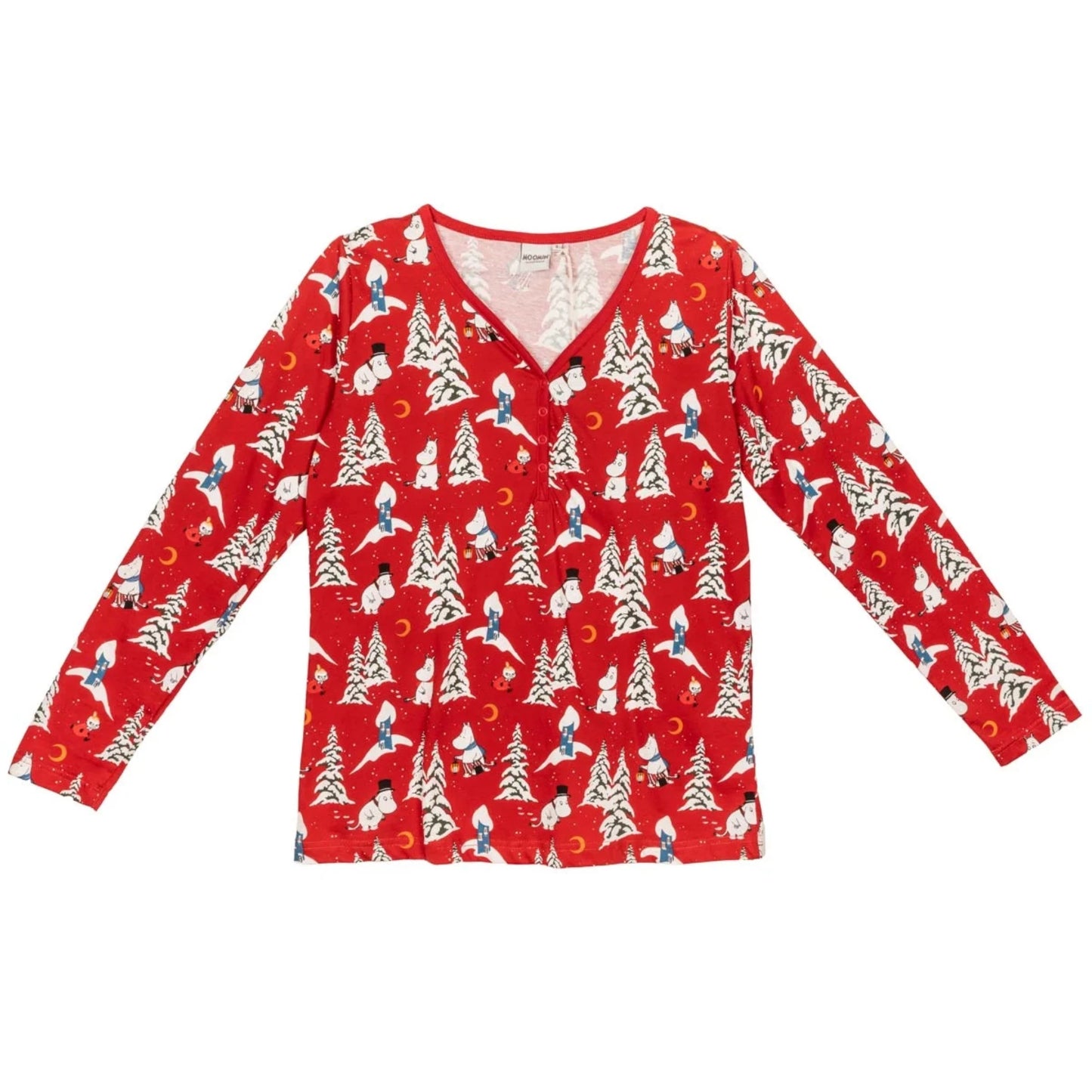 Moomin Winter Night Women's Pyjamas, Dark Red (8745565356319)