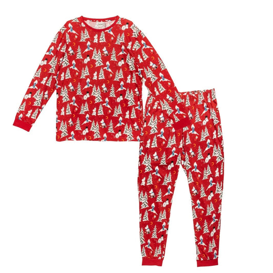 Moomin Winter Night Men's Pyjamas, Dark Red (8745578594591)