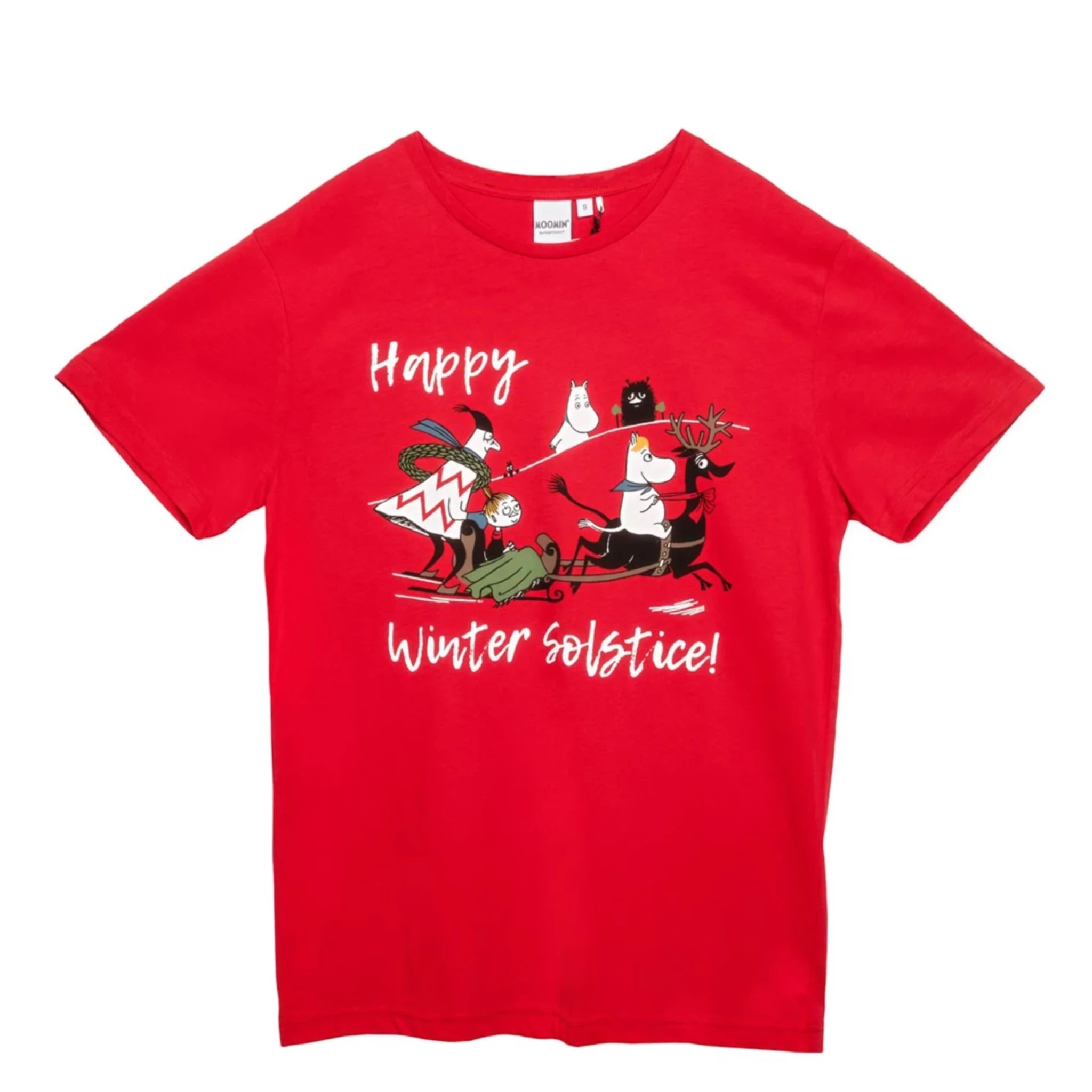 Moomin Oiva T-Shirt Winter Solstice, Red (8745369174303)
