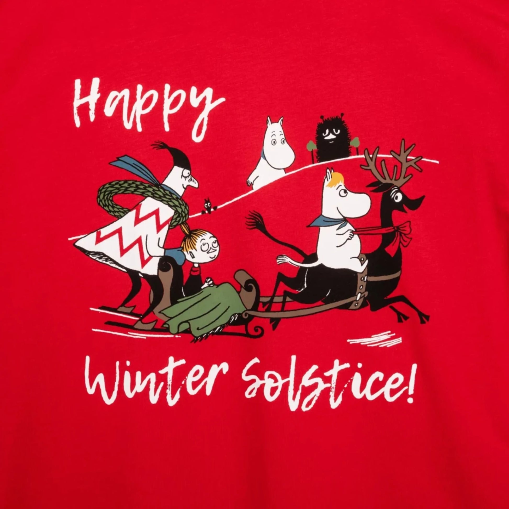 Moomin Oiva T-Shirt Winter Solstice, Red (8745369174303)