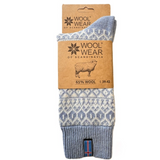Iceland Wool Socks, Light Blue-White