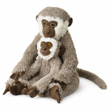 Sandlopare Velvet Monkey Mum & Baby