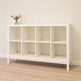 Ikea Kallax 2x4 Shelving Unit with Underframe, 147x94cm, White (10206591713567)