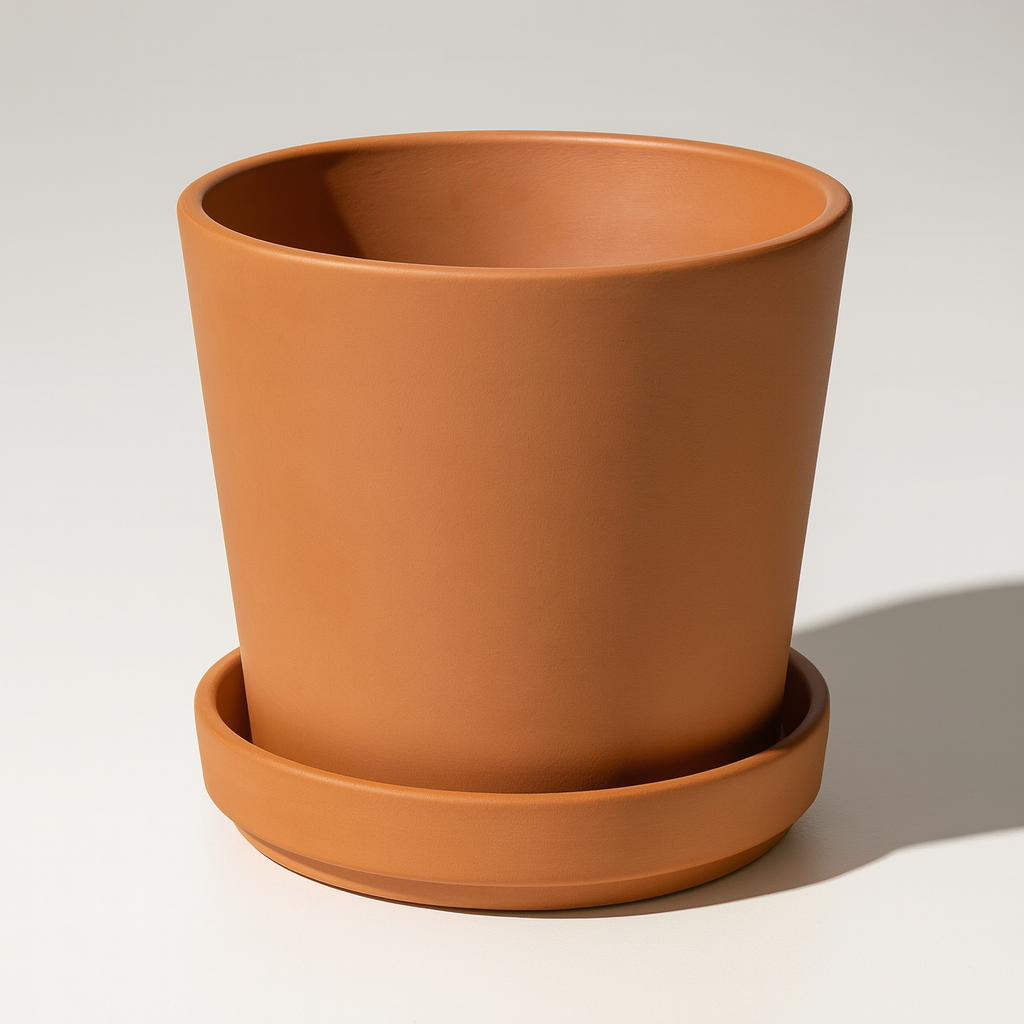 Ikea Brunbar Clay Pot with Plate, 15cm (8559154037023)