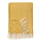 Klippan Chevron Wool Throw, 130x200cm, Yellow
