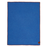 Klippan Cozy Baby 100% Wool Baby Blanket, Blue-Orange