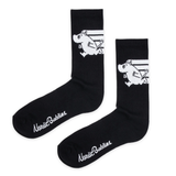 Moomintroll Active Crew Women's Socks, Black-White