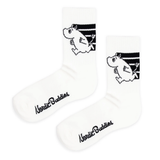 Moomintroll Active Crew Women's Socks, White-Black