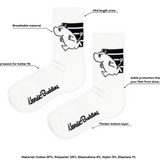 Moomintroll Active Crew Women's Socks, White-Black