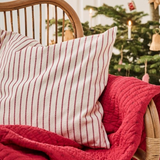 Cotton Cushion Cover Holly, Natural-Red