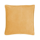 Velvet Cotton Cushion Cover, Lemon Drop